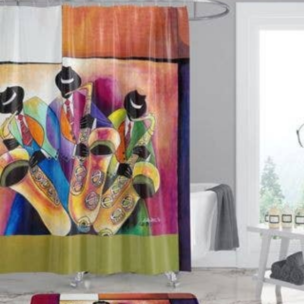 Shower Curtain w/Matching Rug